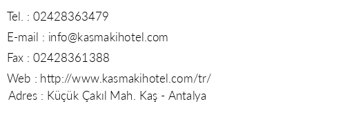 Ka Maki Hotel telefon numaralar, faks, e-mail, posta adresi ve iletiim bilgileri